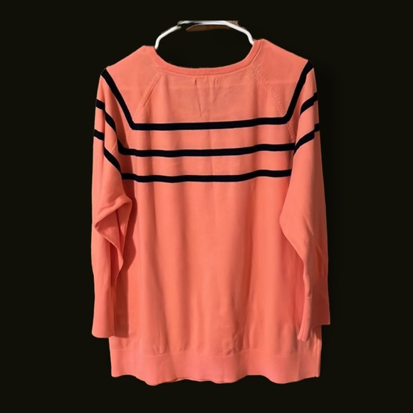 Nautical - XXL - peach with navy blue stripes sweater. - Picture 4 of 4